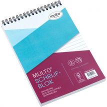 Multo - Bloco de notas de argolas a5: linha: 100 folhas: 80 gr,