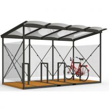 Abri Plus - Abrigo p/ veículos 2 rodas airlift 4x2,35 m pintado sem piso,
