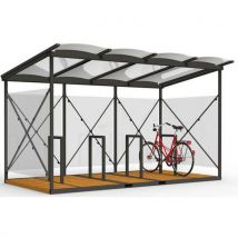 Abri Plus - Abrigo p/ veículos 2 rodas airlift 4x2,35 m pintado com piso,