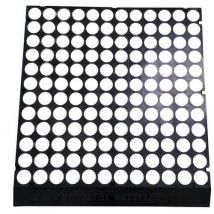 Wattelez - Matlast preto – 55,5x50 cm – círculos brancos – 1 rebordo,