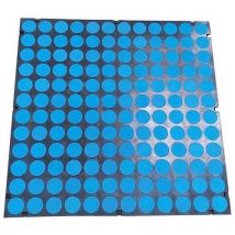 Wattelez - Matlast preto – 50x50 cm – círculos azuis – sem rebordo,