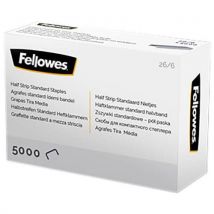 Fellowes - Conj. De 5000 agrafos 26/6 de meia faixa – 54 mm– fellowes,