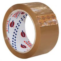 Fita Polipropileno para Fechar Embalagens Grandes - Ambiente Seco - Rolo Adesivo 48mmx66m Cor de Tabaco