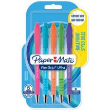 Papermate - Esferográfica flexgrip ultra bright retrátil preta,
