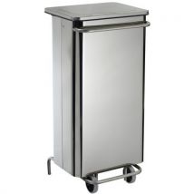 Caixote de lixo móvel para o setor agroalimentar, com pedal - 110 l