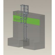 Kit completo de escada com guarda-corpo - 3,50 m de altura
