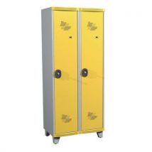 Cacifo com 2 colunas Seamline Optimum - Coluna de 400 mm de largura - Com pés - Acial