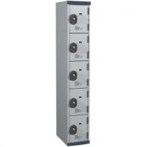 Cacifo com 5 compartimentos Seamline Optimum - 1 coluna de 300 mm de largura - Com base - Acial