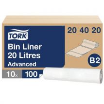 1000 Unidades de Saco de lixo para caixote de lixo Tork Mini-Bin - Sanitário - 20 L