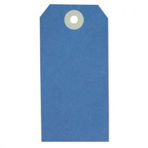 Cartão Kraft - 100mm x 51mm - Reciclável e Ecológica - Etiqueta de Marcação Azul