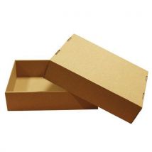 Reciclável 100% e 90% Reciclado - Ideal para Envio e Embalagem - Caixa de Cartão Kraft com Tampa 430x310x105mm