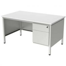 Robberechts - Secretária 1/2 min. C140 branca com bloco 2t confort 2,