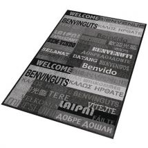 Tapete de Entrada Decorativo NewWelcome Cinzento - 90x150cm - Poliamida - Uso Moderado - Notrax