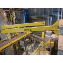 Grua mural articulada - Capacidade: 50 a 250 kg