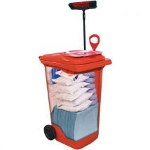 Kit de absorventes em contentor móvel de 260 l Ikasorb