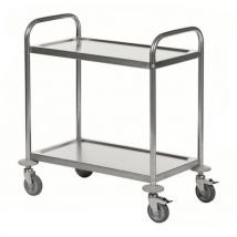 Carro em inox - 2 plataformas - capacidade de 100 kg