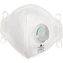 Caixa 10 Máscaras Descartáveis FFP1 com Válvula - Proteção Respiratória - Branco - Delta Plus