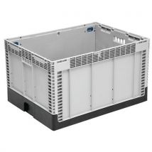 UTZ - Caixa rebatível de 186 litros, 800 x 600 x 465 mm com paredes,
