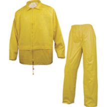 Conjunto de Chuva 400 Amarelo Tamanho L - Poliéster PVC - EPI Certificado CE - Delta Plus