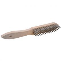 Escova com Cabo em Aço Inox para Acabamento - Fio 0.30mm Inox - 295mm Total - Osborn