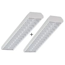 Conduta Técnica para Divisórias e Cabinas de Oficina - 2x36W - Equipamento Elétrico 2 Lâmpadas Branco