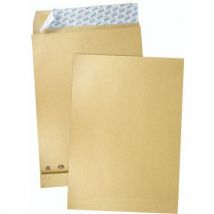 Envelope em cartão kraft castanho de 120 kg - foles de 3 cm - pacote de 50