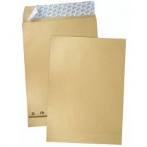 Envelope em cartão kraft castanho de 120 kg - foles de 3 cm - pacote de 50