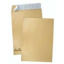 Envelope em cartão kraft castanho de 120 kg - foles de 3 cm - pacote de 50