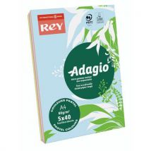 Resma de 200 folhas Adagio - Várias cores - 80 g