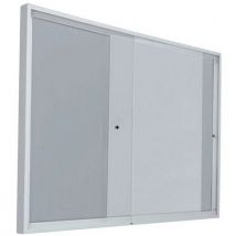 Vitrina de interior com portas corrediças - fundo em alumínio - Porta em plexiglas