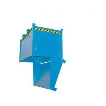 Contentor de abertura pelo fundo - FB - 1 compartimento - Com base ou rodízios - 1500 L