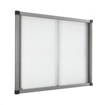 Vitrina de interior Cube - fundo em alumínio - porta de segurança em vidro
