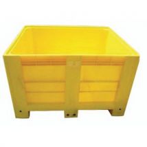 Schoeller Allibert - Caixa-palete com 3 sapatas 1200x1000x760 mm amarela,