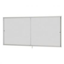Vitrina de interior com portas corrediças - fundo em alumínio - Porta em plexiglas