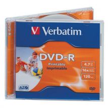 10 Unidades de DVD-R imprimível 16X - Lote de 10 Verbatim