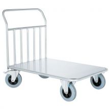 Carro inox - 1 espaldar fixo - Capacidade 500 kg