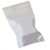 1000 Saquetas zip fitas brancas 50 μm - Manutan
