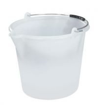 Balde com bico de descarga - branco - 12 a 18 L