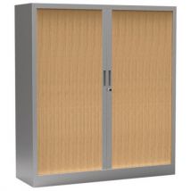Armário com portas de persiana Premium bicolor - Altura 136 cm