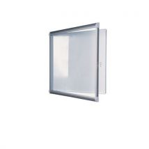 Vitrina de exterior com porta rebatível Leader - Fundo em alumínio - Porta em plexiglas