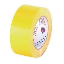 Fita Adesiva PVC Amarela 50mm x 66m - Resistente e Durável para Fechamento de Embalagens