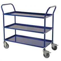 Carro de plataformas em metal - 3 plataformas - Capacidade de 250 kg