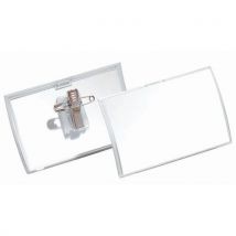 25 Unidades de Porta-crachás Clik Fold - Com mola combi