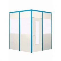 Divisória simples parede em melamina - Painel semividrado (esp. 4 mm) - Altura 2,51 m