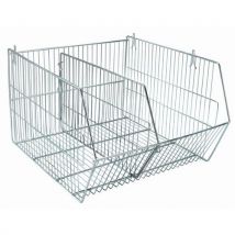 Cesto Empilhável em Aço Zincado - 20kg, 480x450x330mm - Resistente e Reciclável - Sameto Technifil