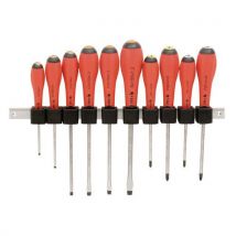 MOB - Conjunto 10 chaves de fendas 6 ranhuras+2 ph+2 pz/barra,