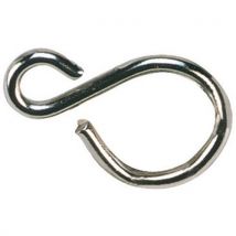 100 Gancho em S - Ferro niquelado