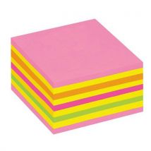 Post-it em cubo fluorescente
