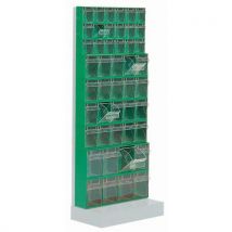 Estante com caixas inclináveis Madia - Altura 150 cm - 9 filas