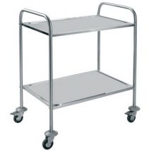 Carro inox - 2 plataformas - Capacidade 60 kg